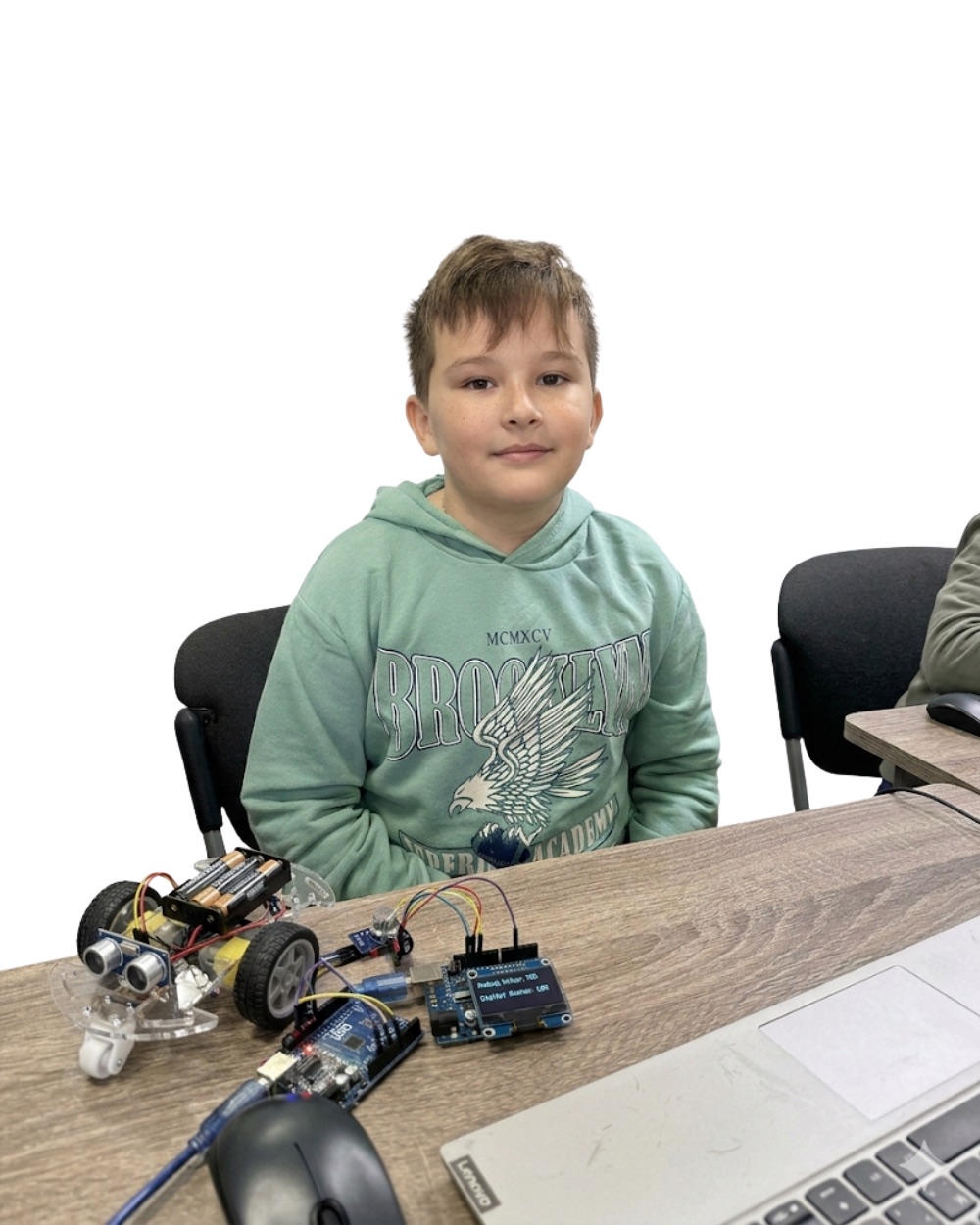 Elev cu robot Arduino